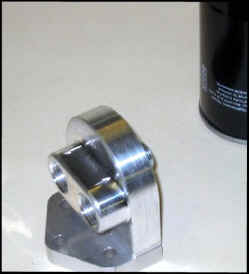 Billet aluminum remote oil filter mount from Earl's Performance Plumbing